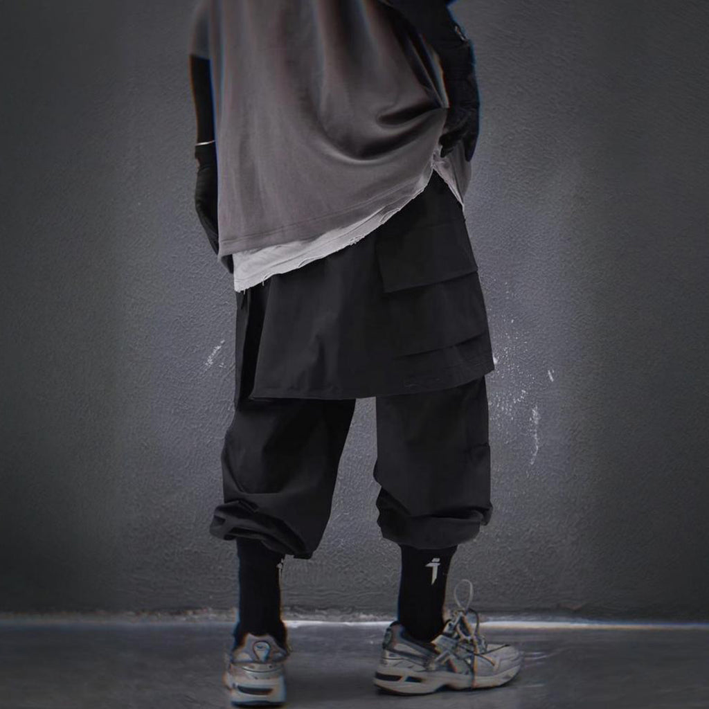 Windproof Techwear Joggers with Layered