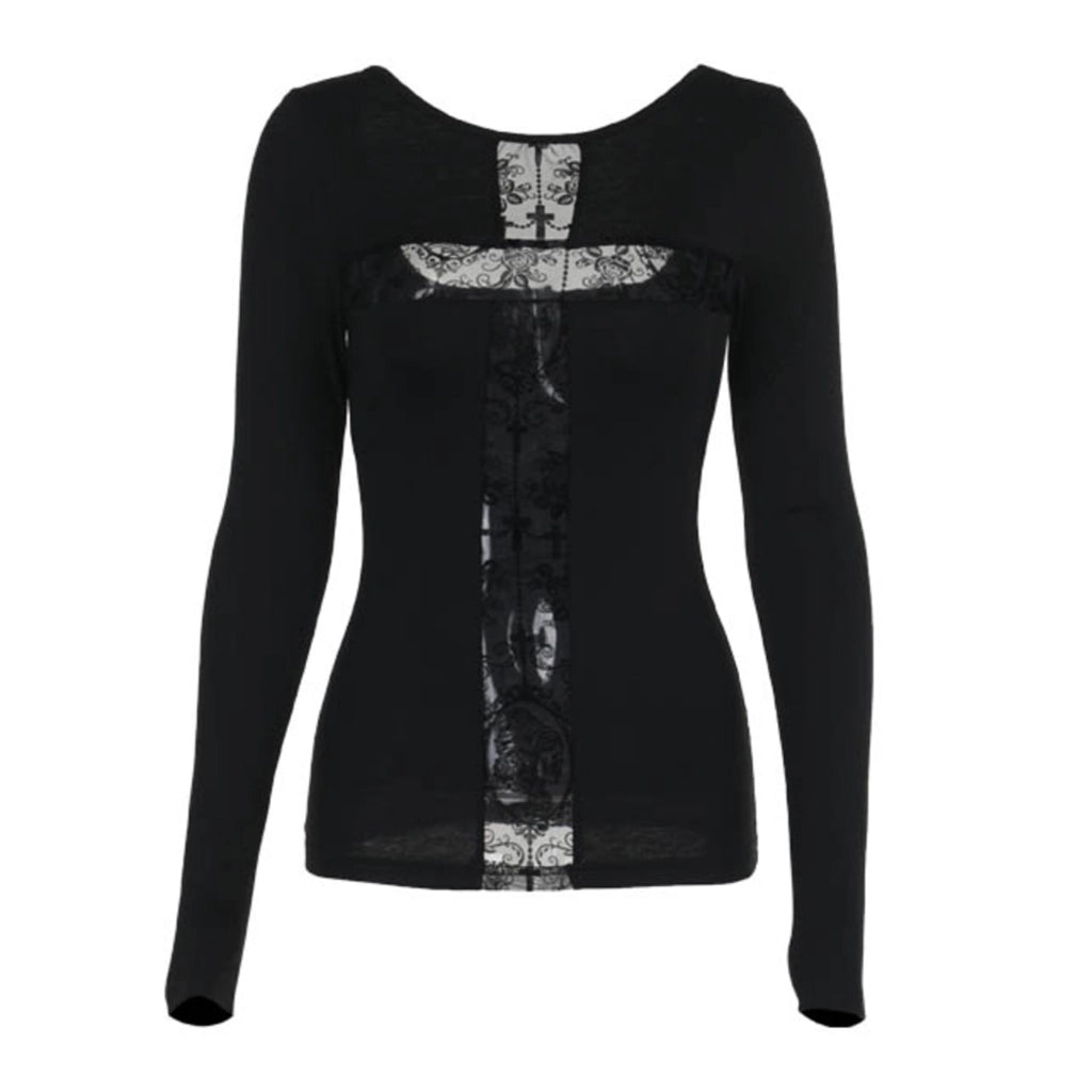 Lace Cross Top