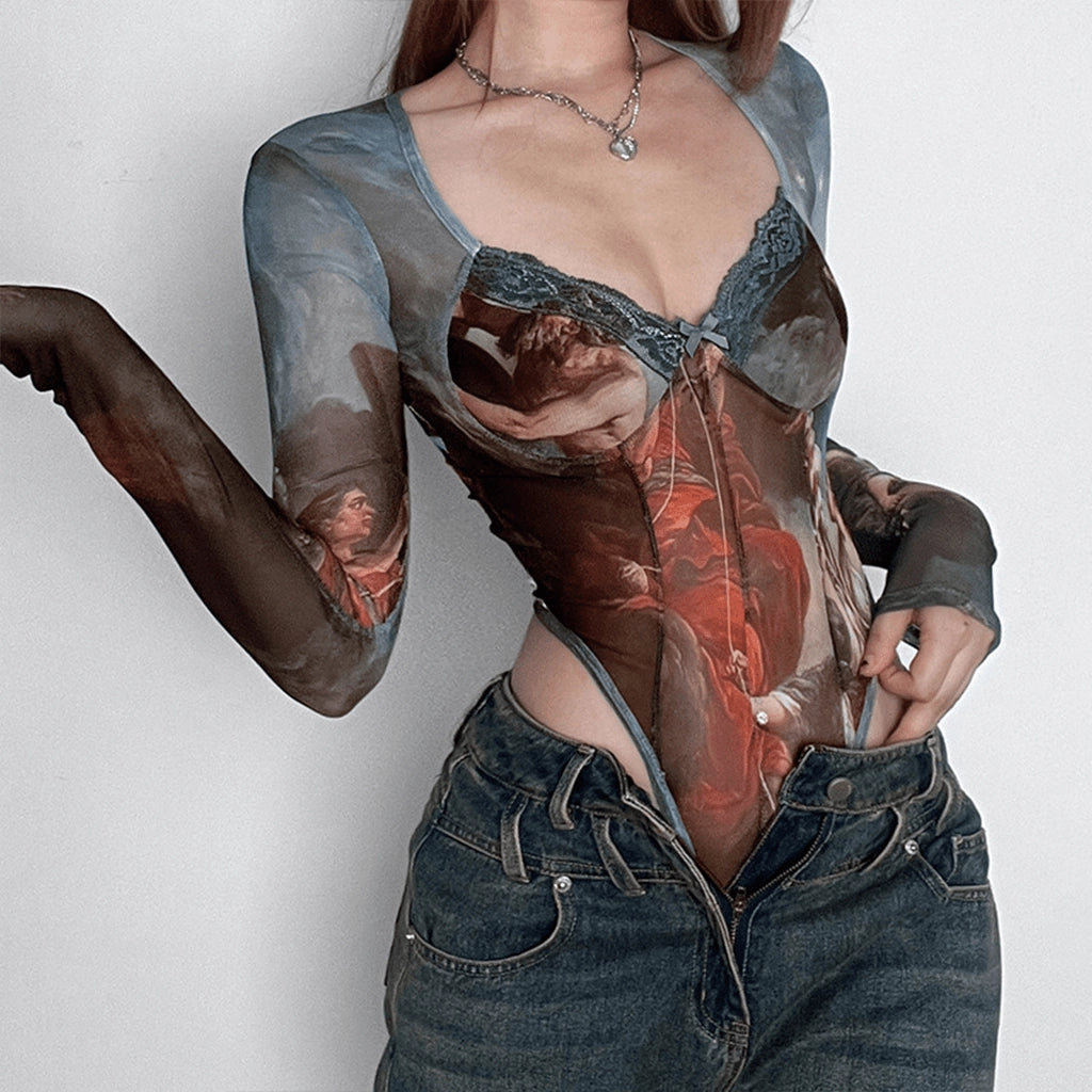 Renaissance Print Bodysuit