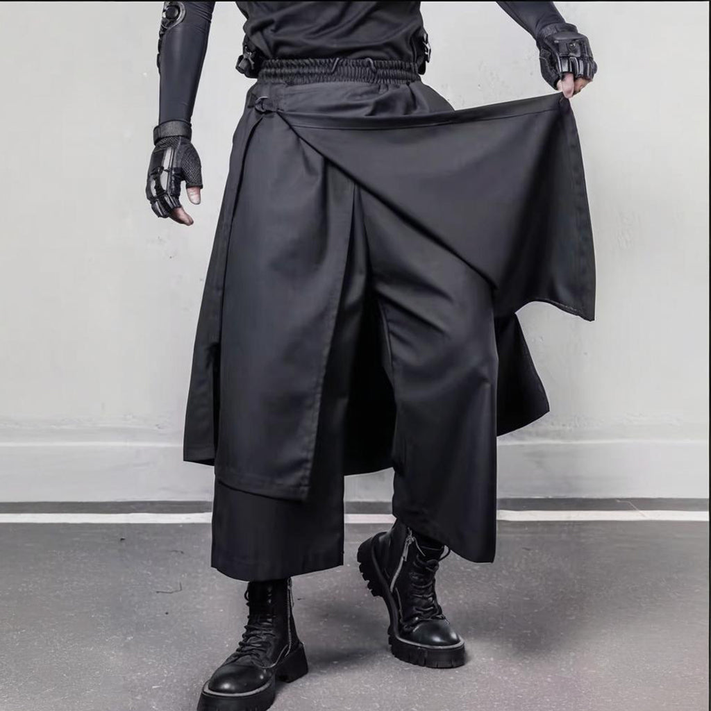 Multilayered Black Trousers