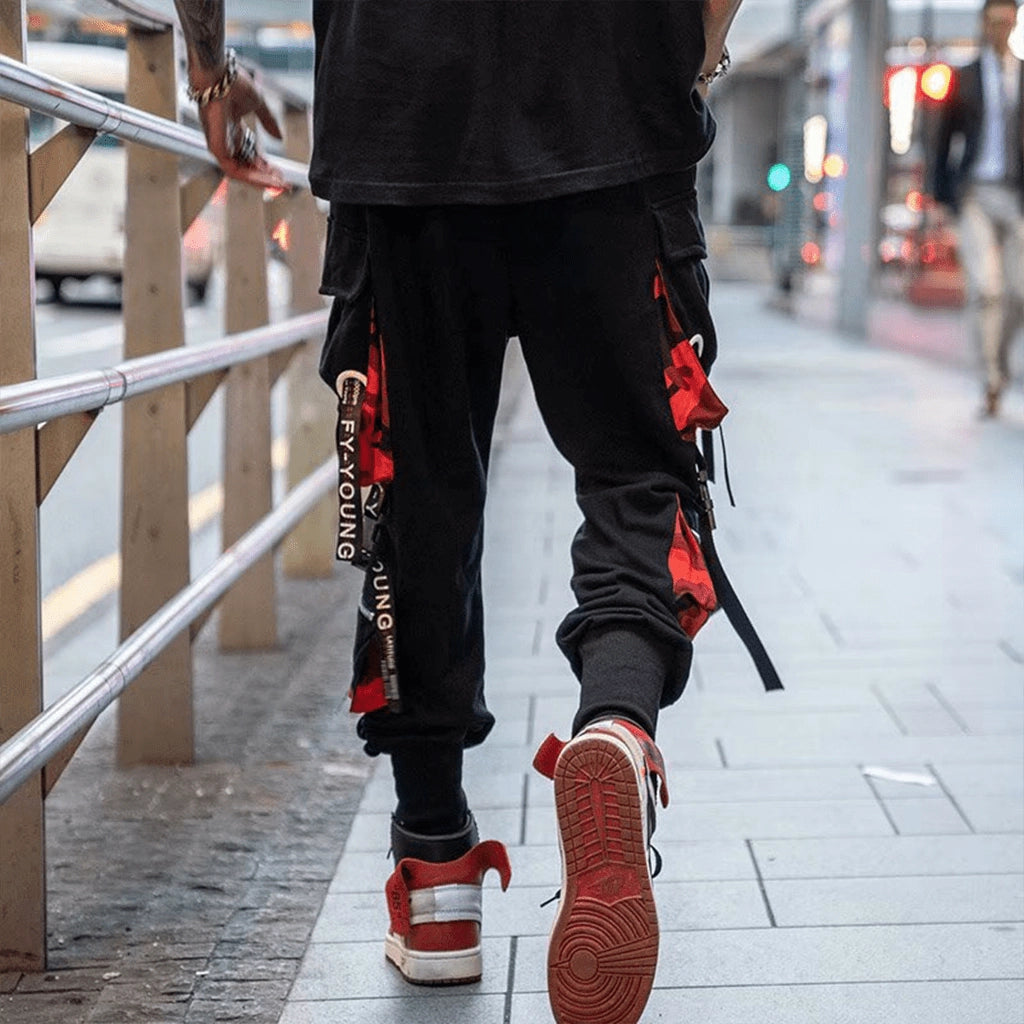Red Camo Techwear Pants