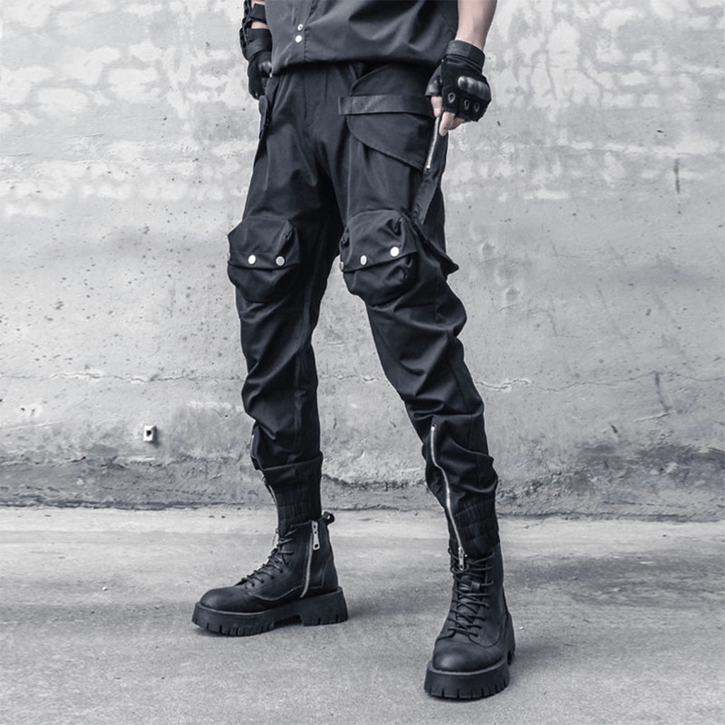 Black Cargo Techwear Pants