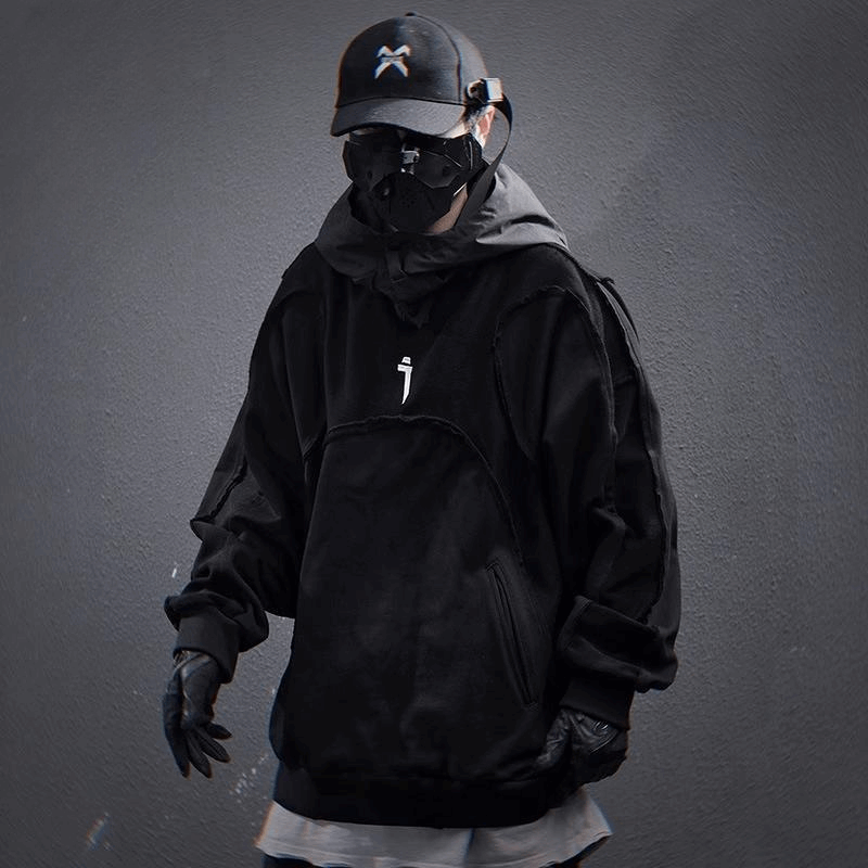 Black Techwear Hoodie
