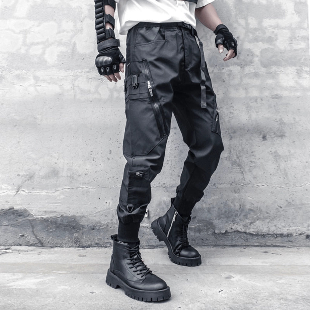 Zippered Pockets Tactical Pants