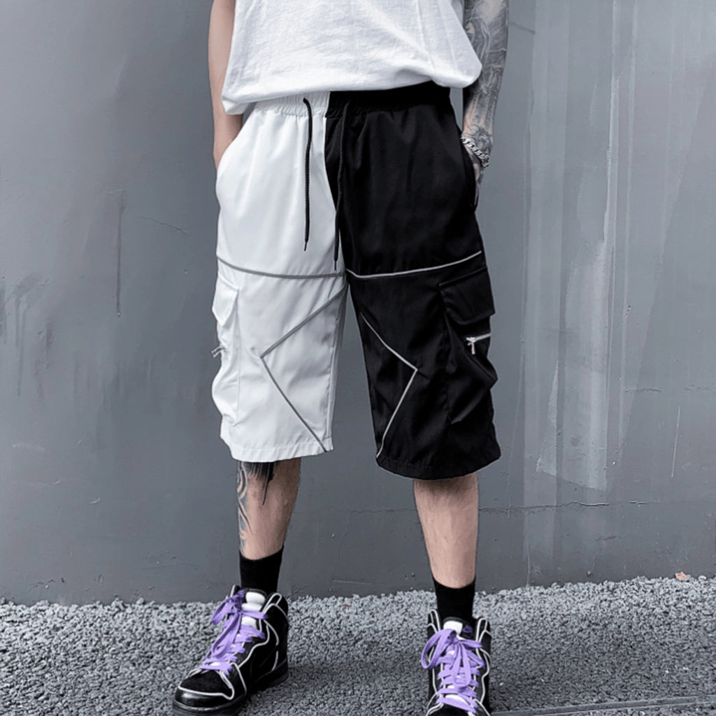 Black White Tech Shorts