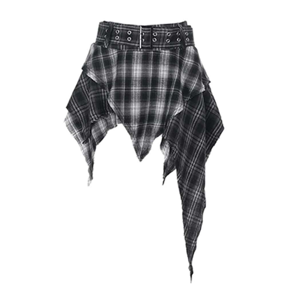 Grunge Plaid Skirt