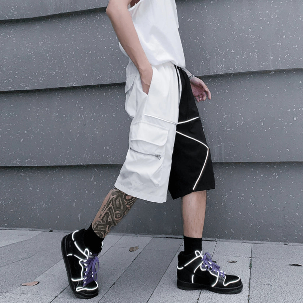 Black White Tech Shorts