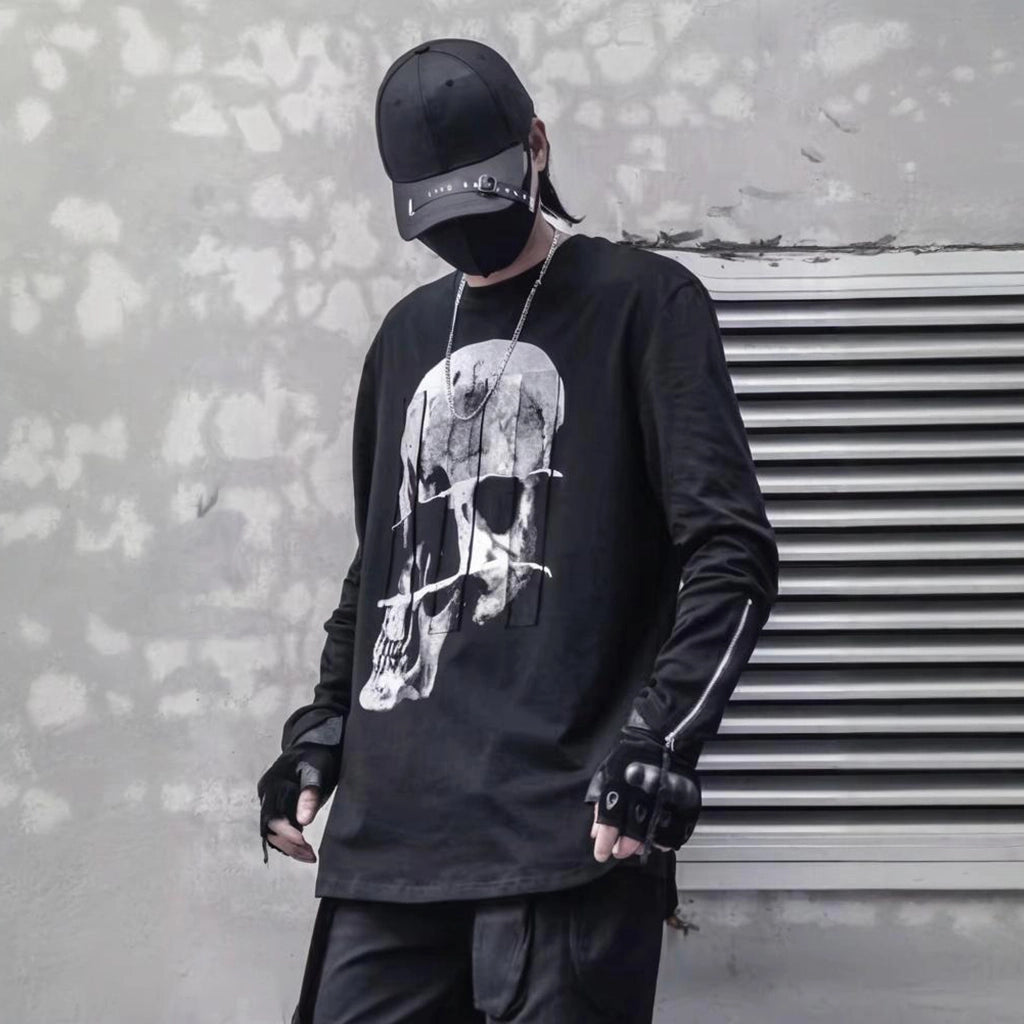 Stretch Skull Techwear Top