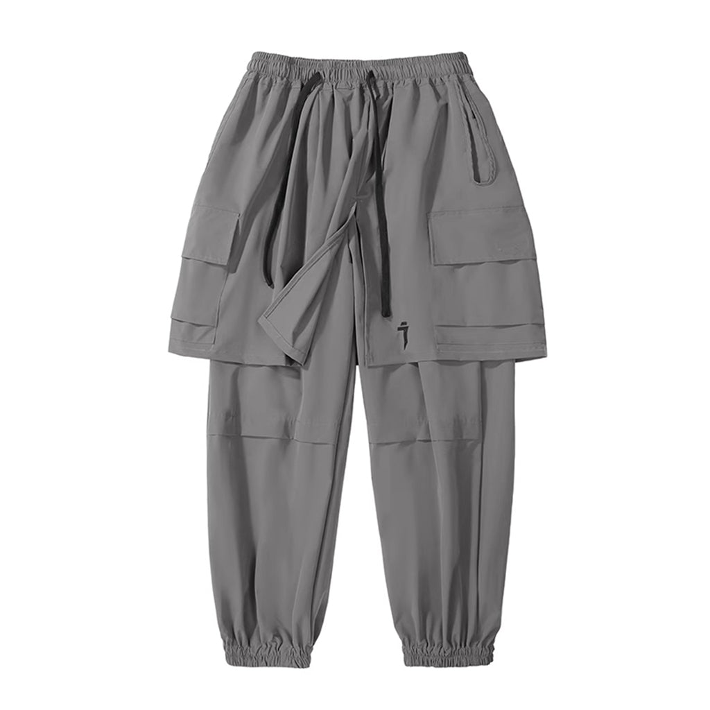 Windproof Techwear Joggers with Layered
