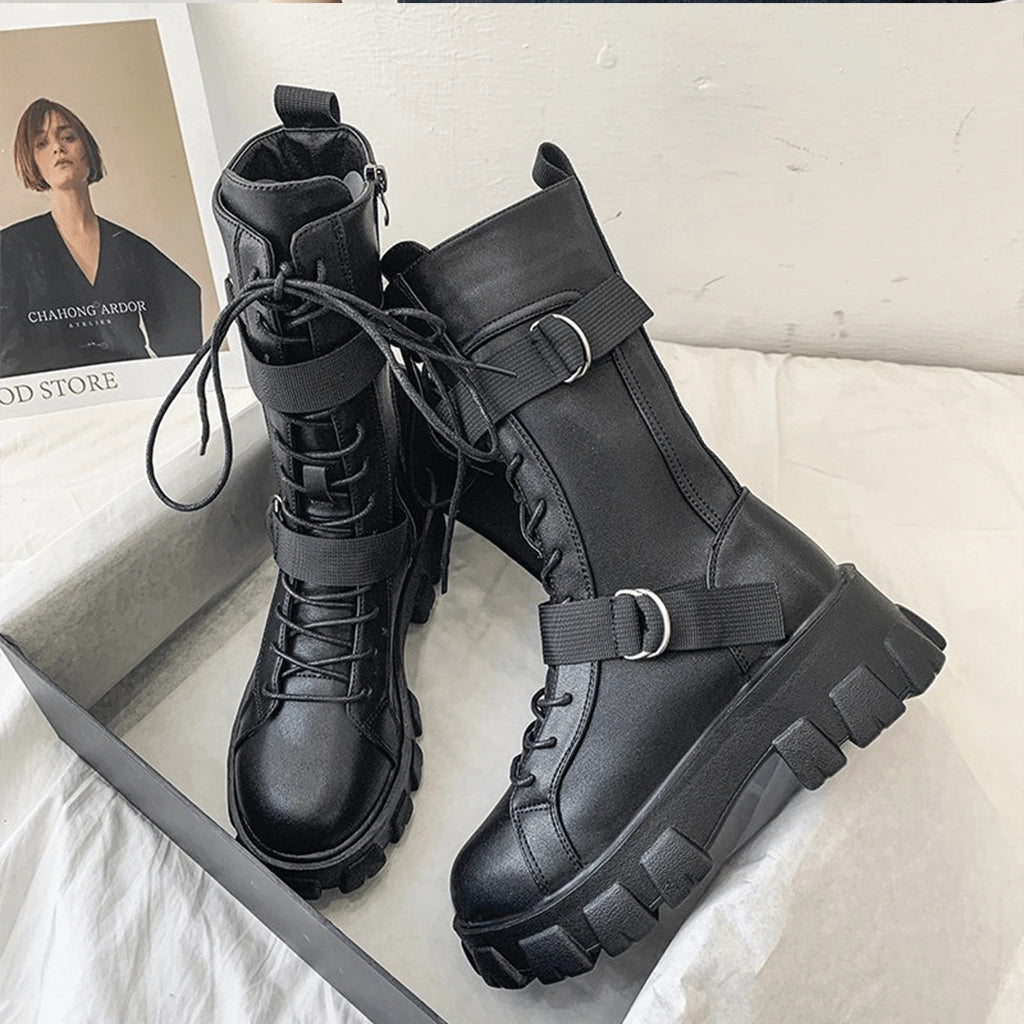 Chunky Black Boots