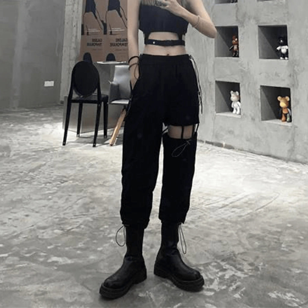 Cut-Out Cargo Pants