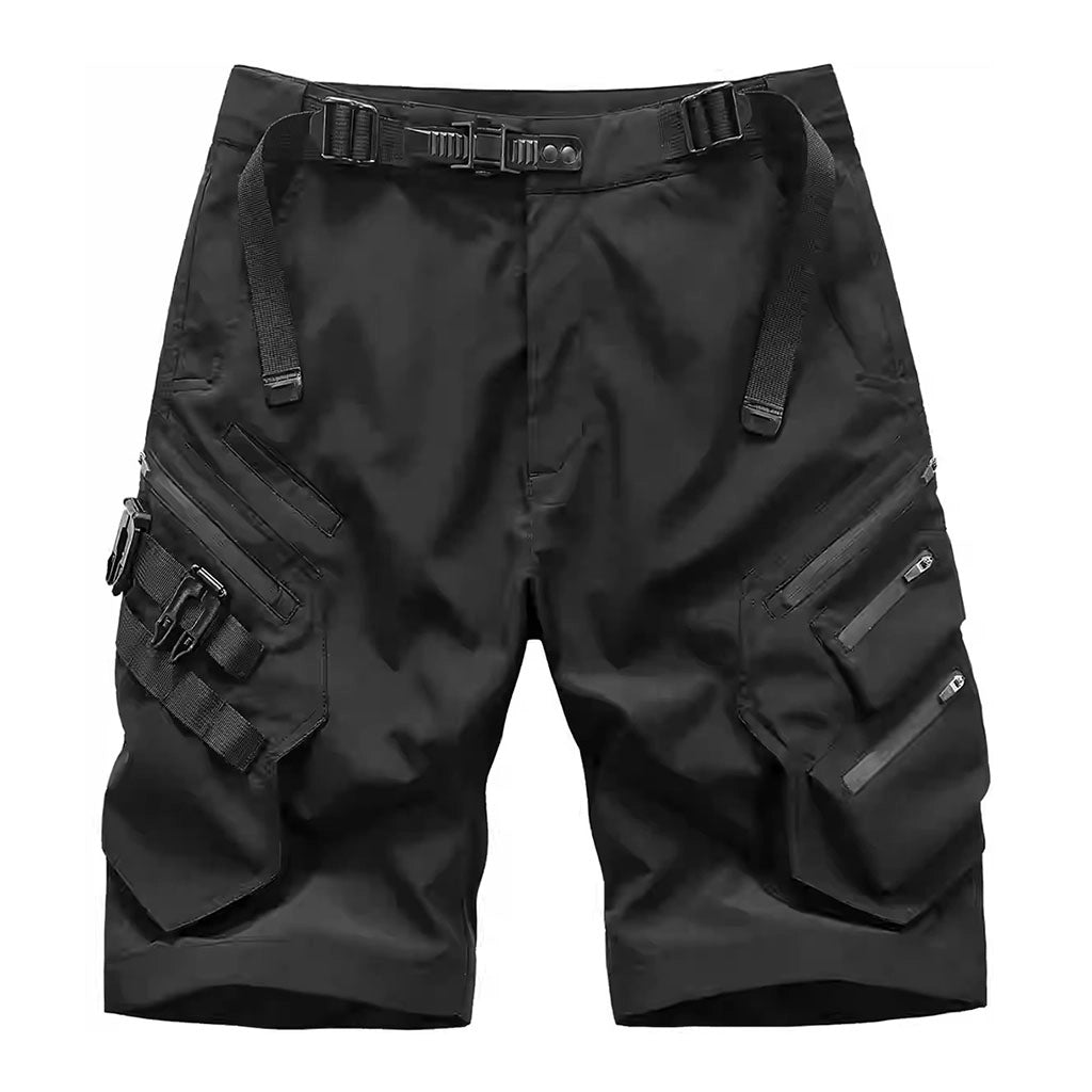 All‑Weather Black Techwear Shorts