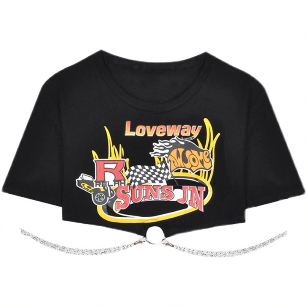 Racing Flame Crop Top