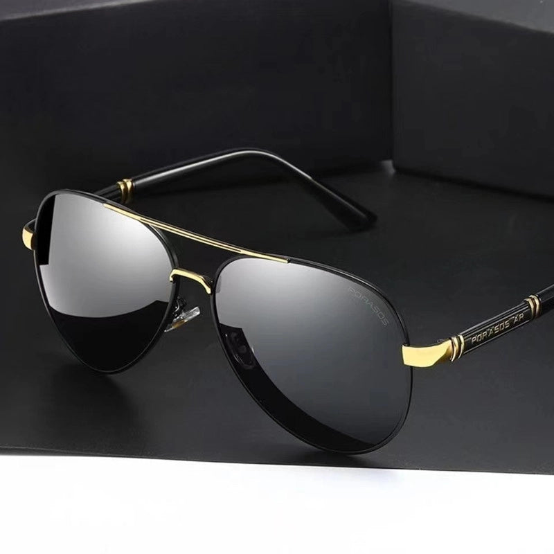 Black Lens Aviator Sunglasses