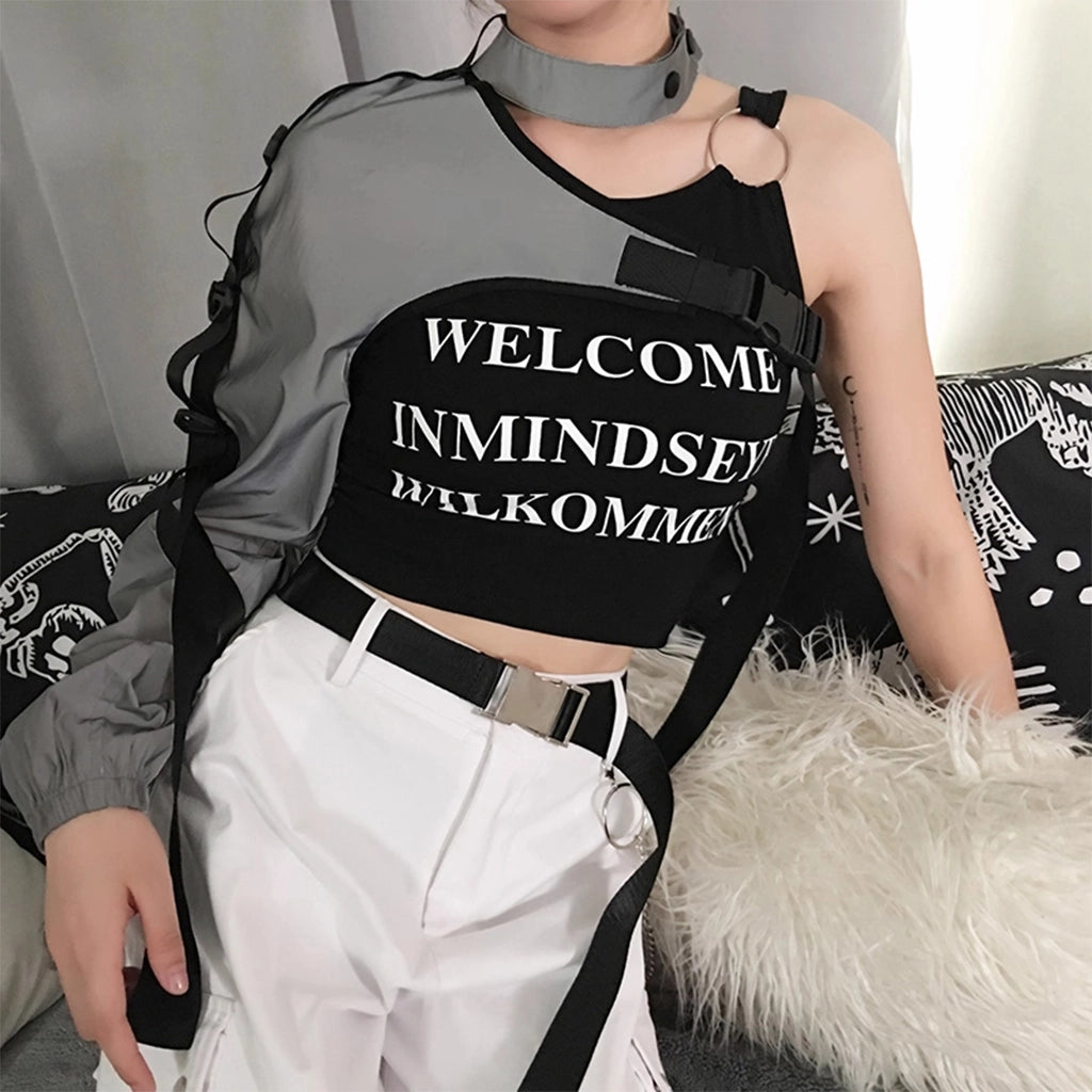Tactical Buckle Crop Top