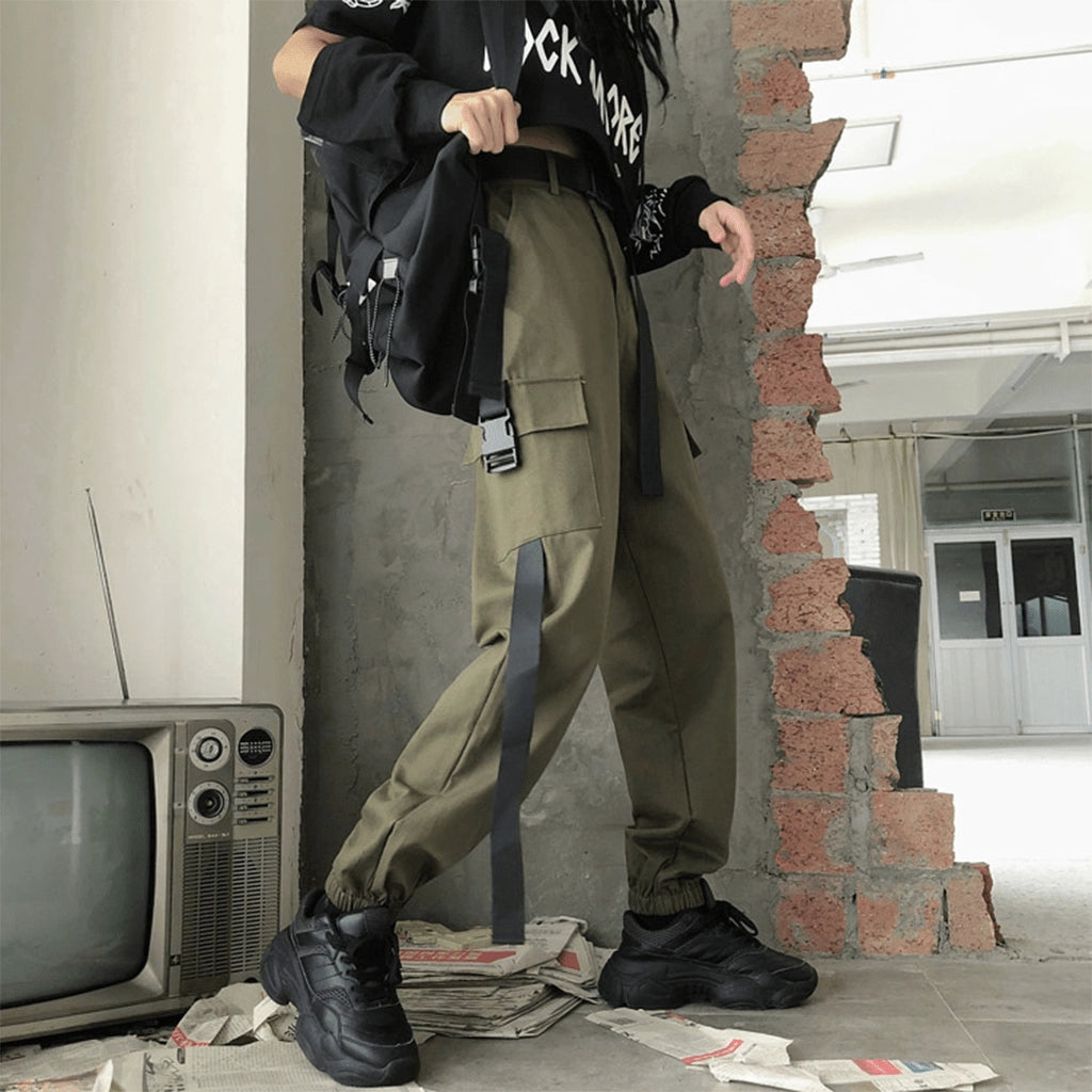 Green Pants with Utility Pockets