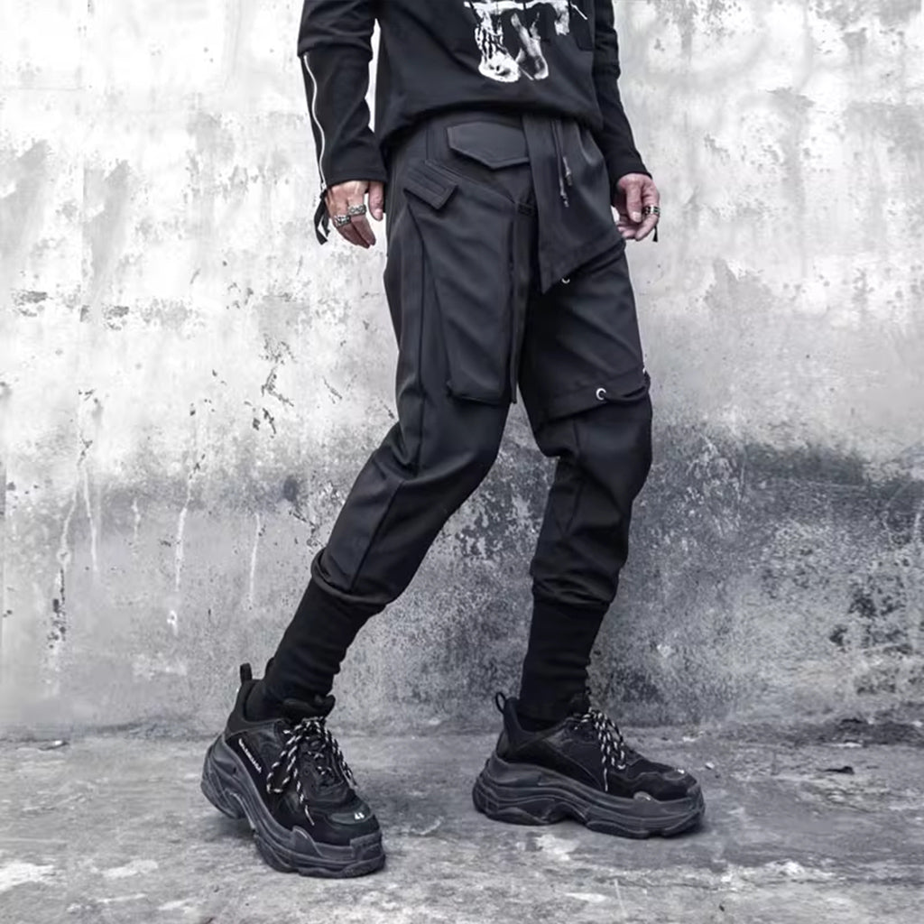 Tactical Pants with Asymmetrical Detail
