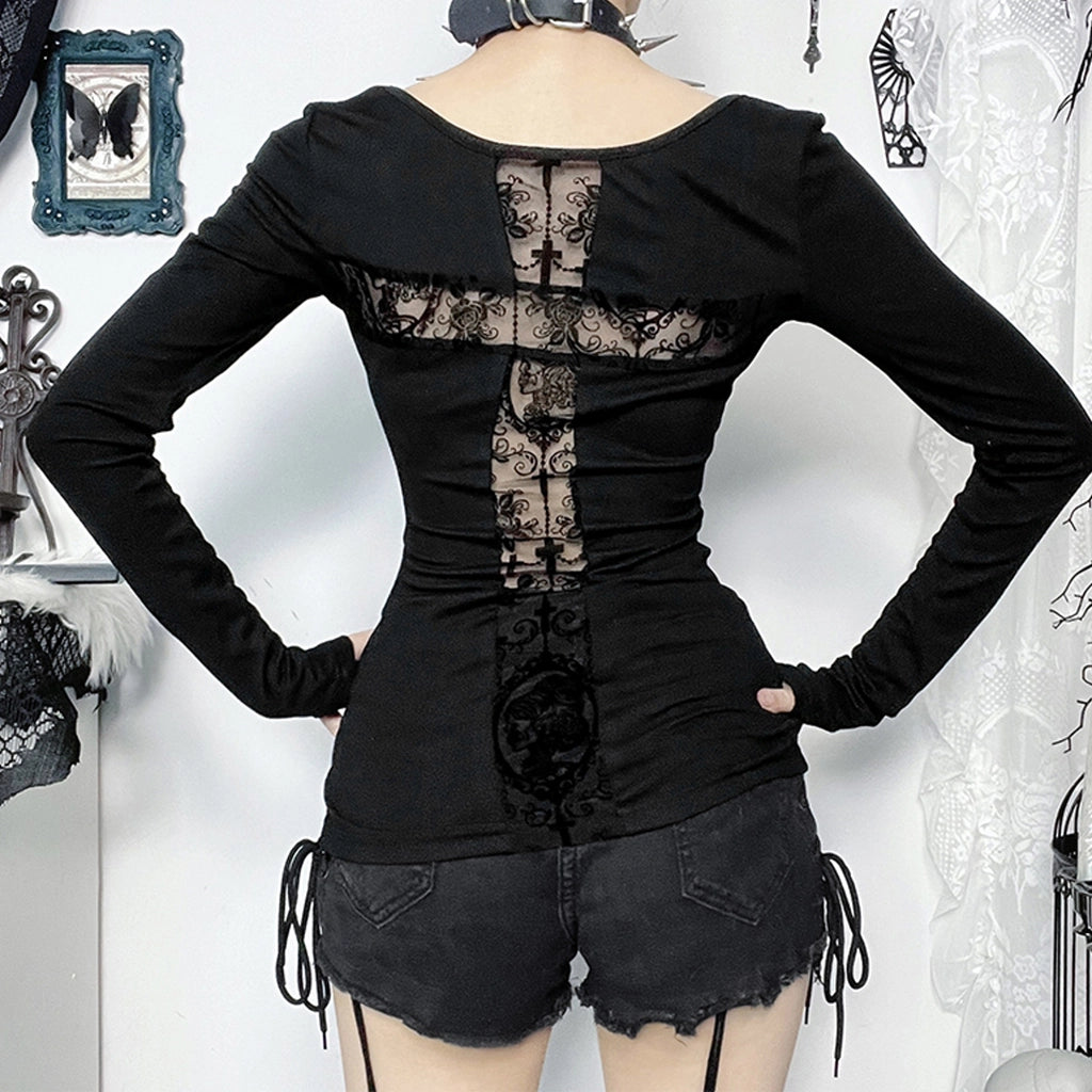 Lace Cross Top