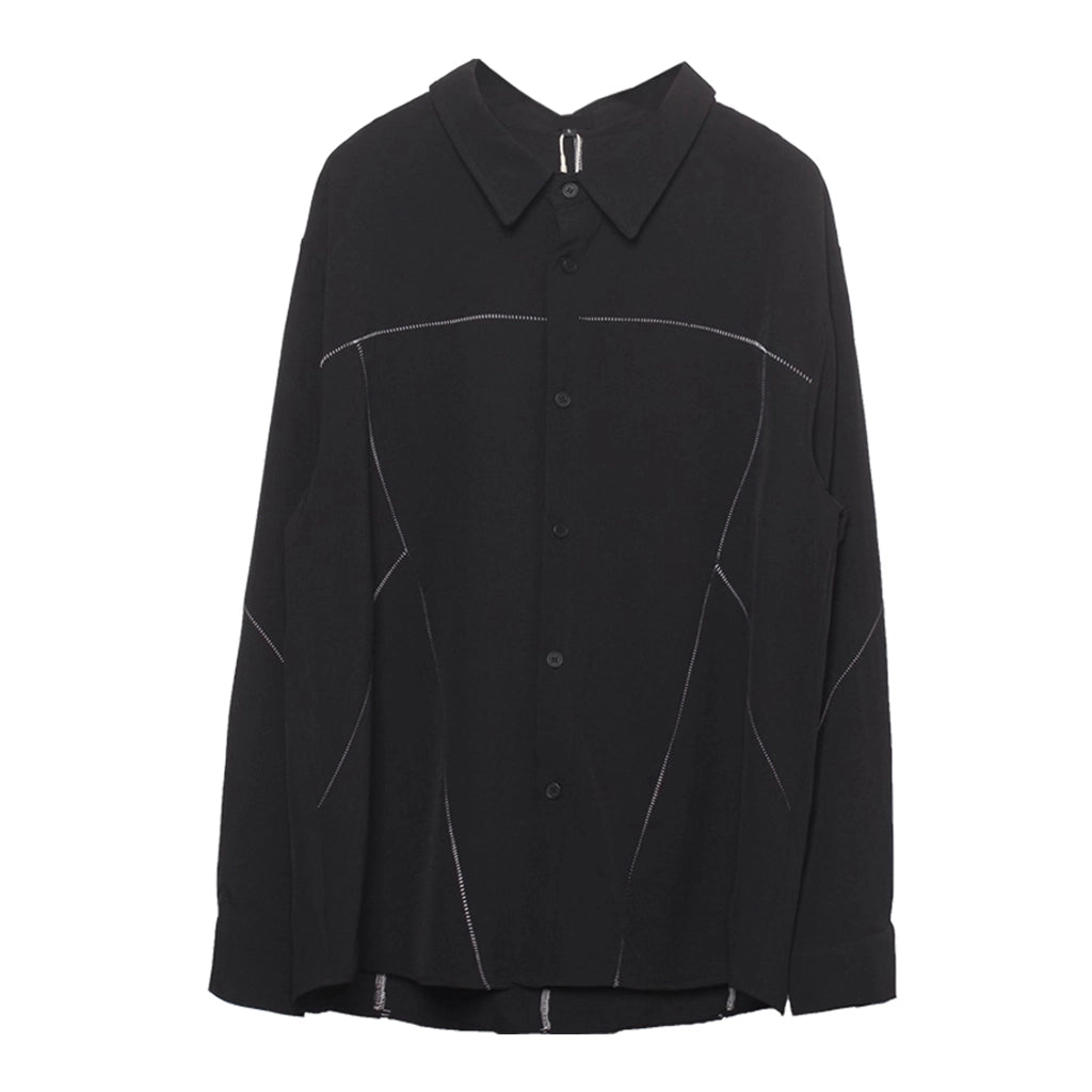 Contrast Stitch Techwear Shirt