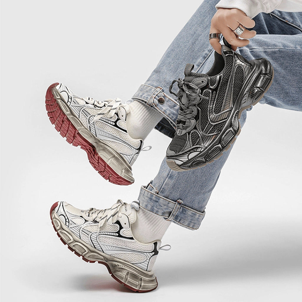 Metallic Finish Sneakers