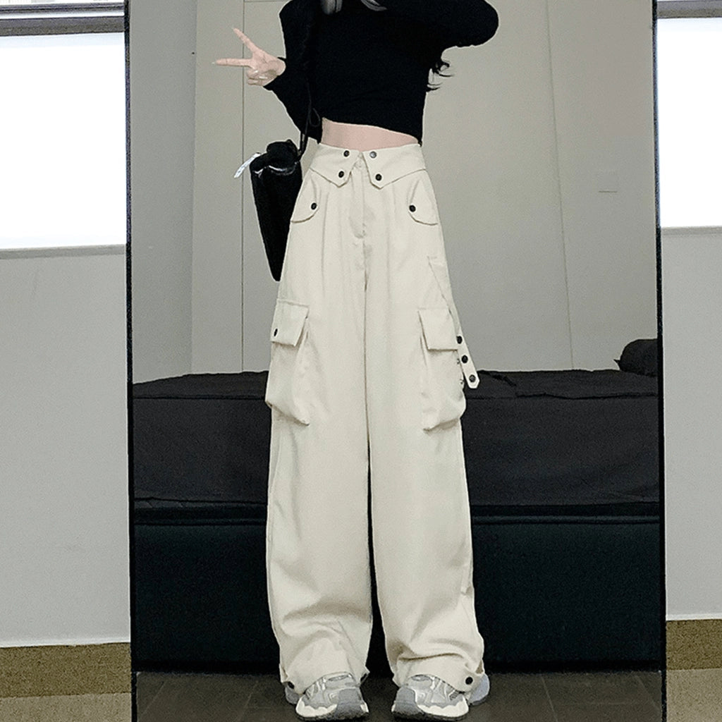 High-Waisted Cargo Pants