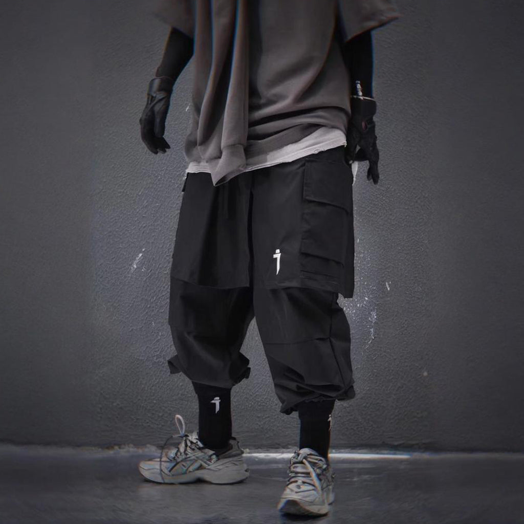 Windproof Techwear Joggers with Layered