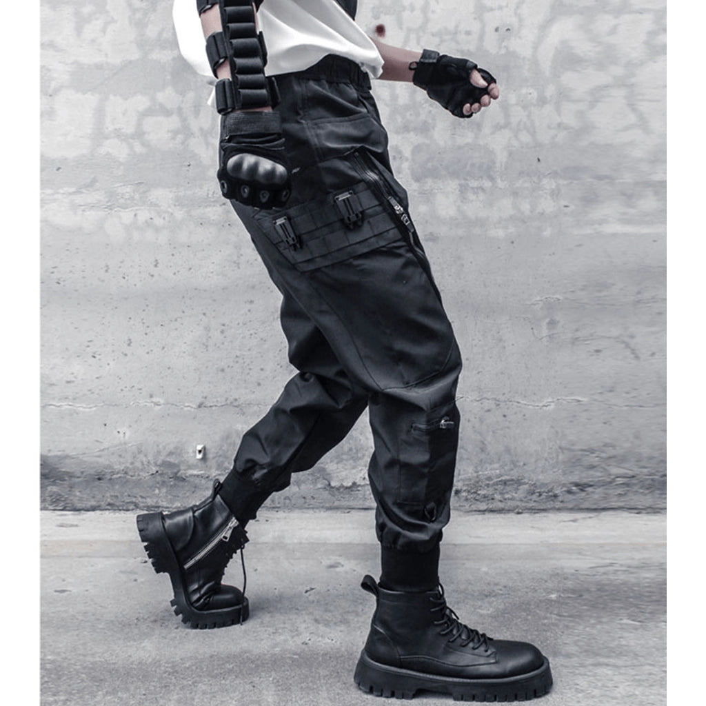 Zippered Pockets Tactical Pants