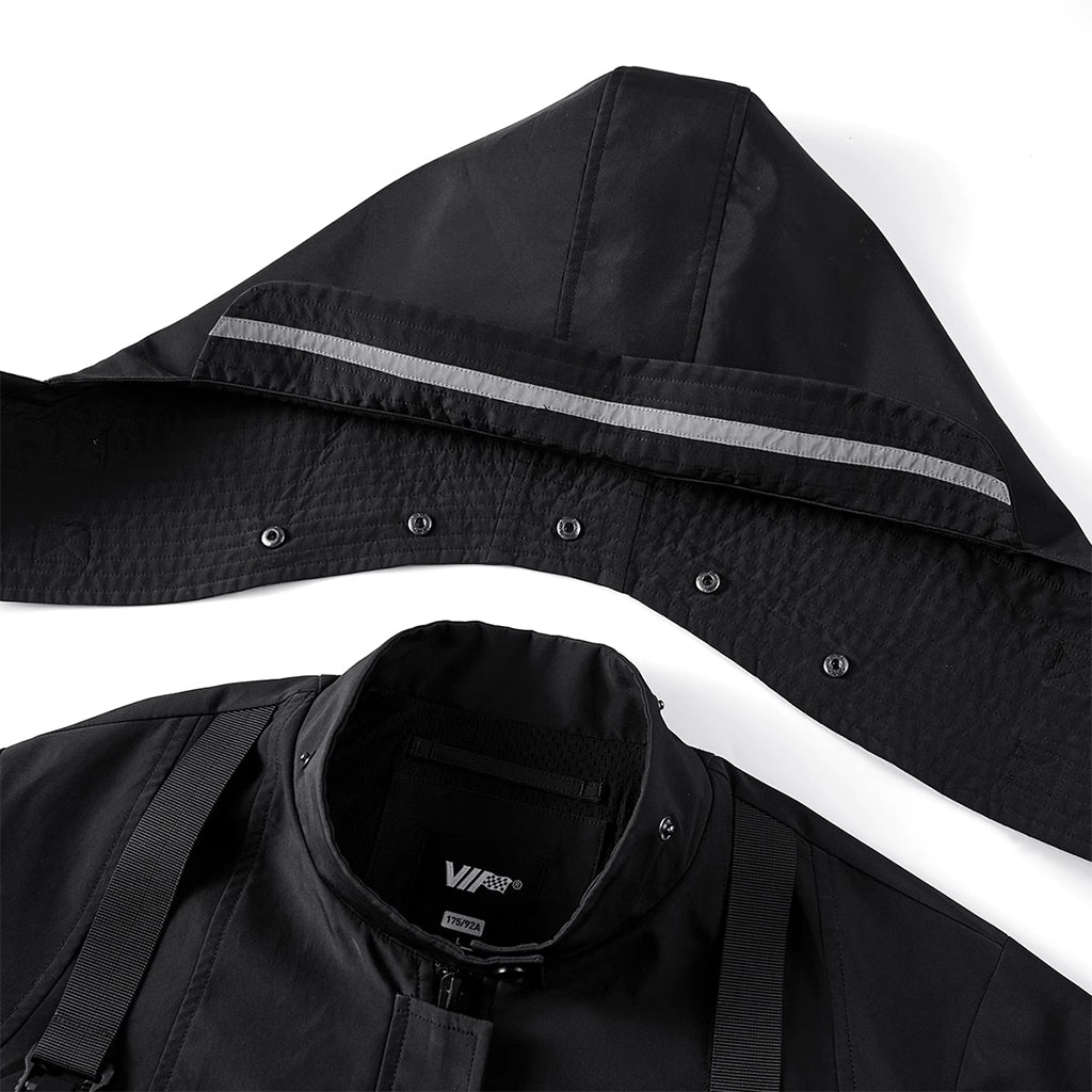 Cyberpunk Coat with Detachable Hood