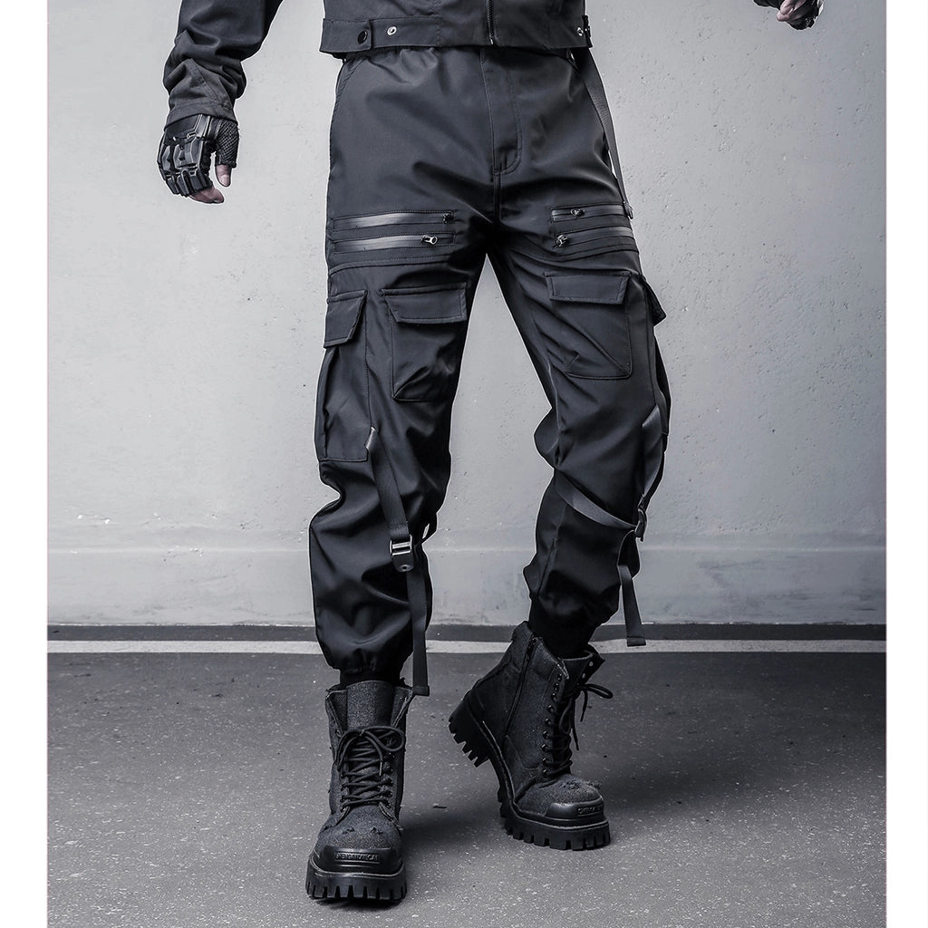 Cyberpunk Black Tactical Joggers