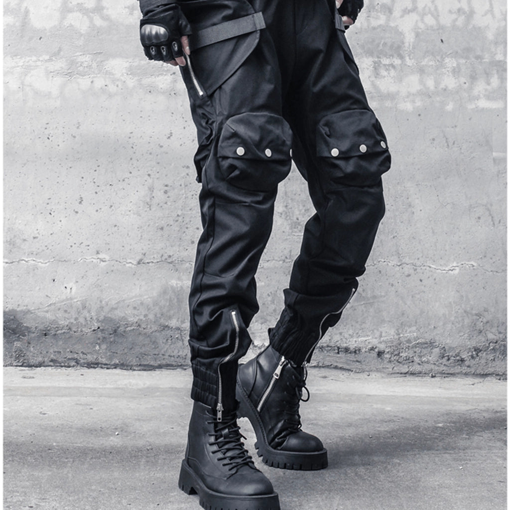 Black Cargo Techwear Pants