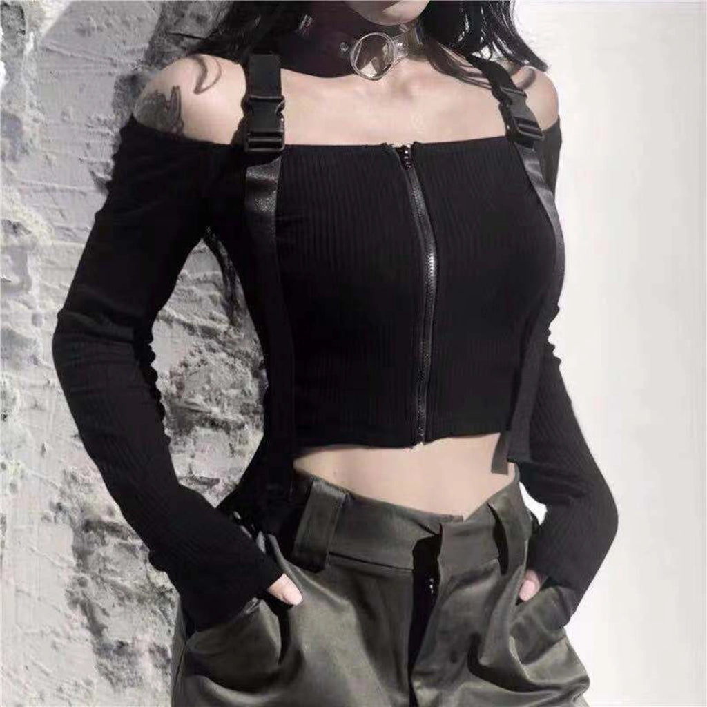 Tactical Off-Shoulder Top