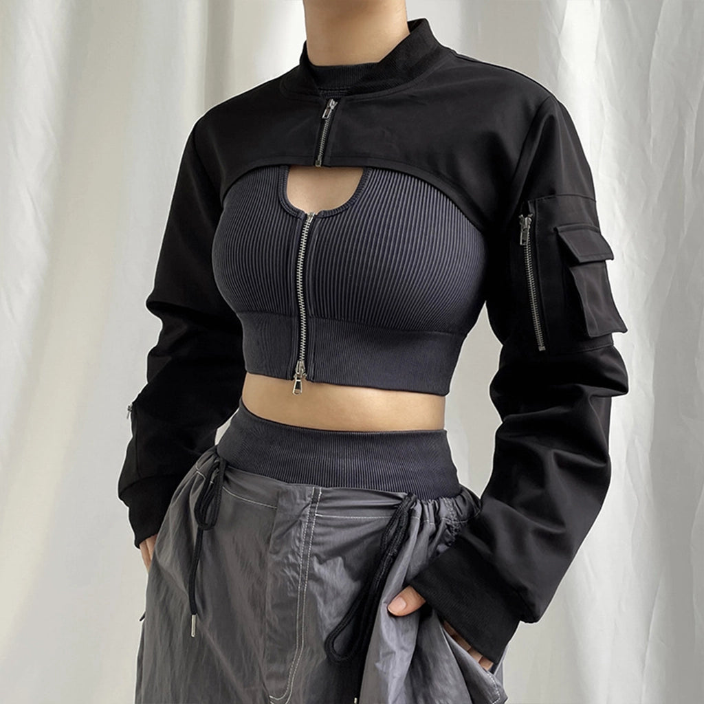 Cropped Tactical Techwear Top
