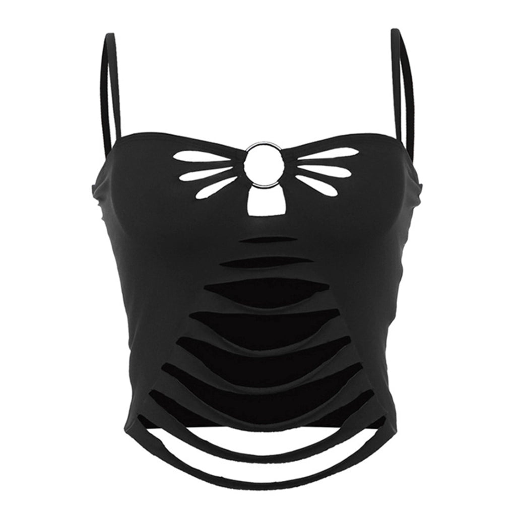 Cut-Out Strap Crop Top