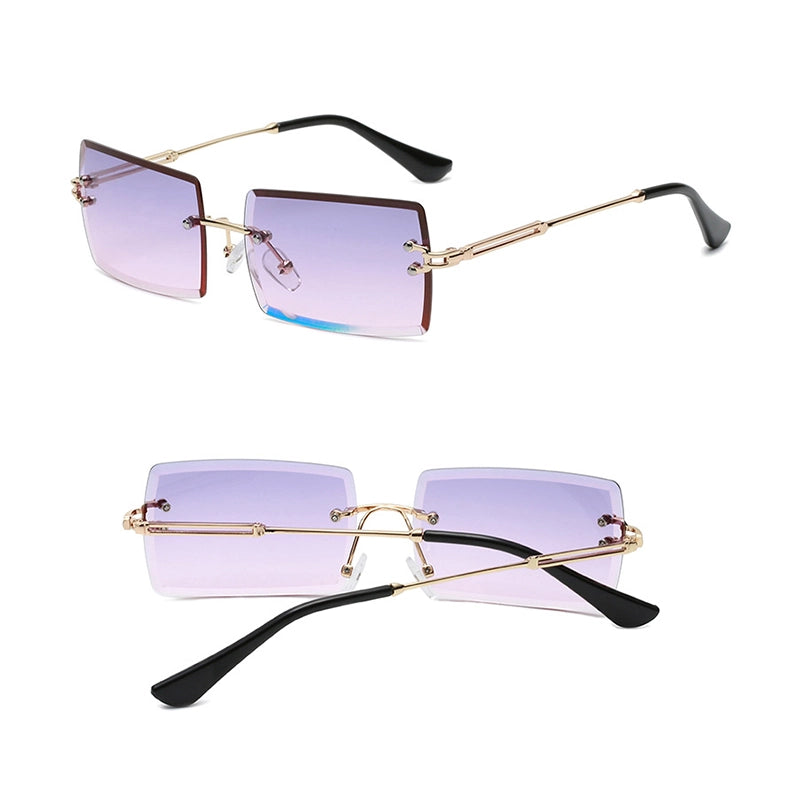 Rimless Gradient Techwear Sunglasses
