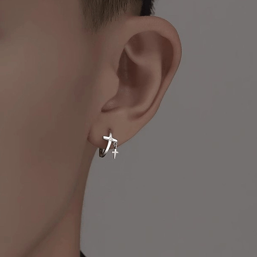 Crystal Cross Earrings