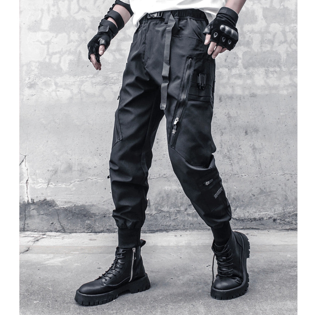 Zippered Pockets Tactical Pants