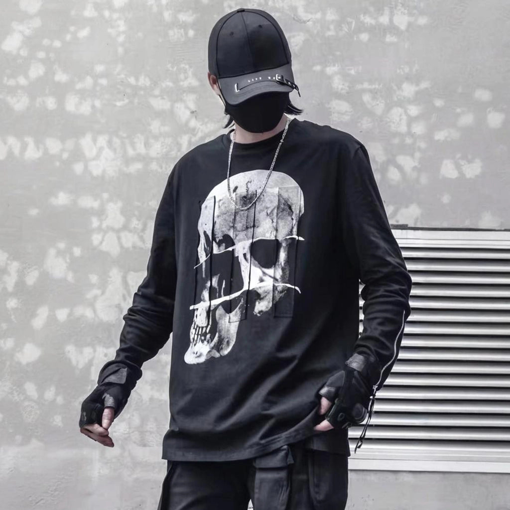 Stretch Skull Techwear Top