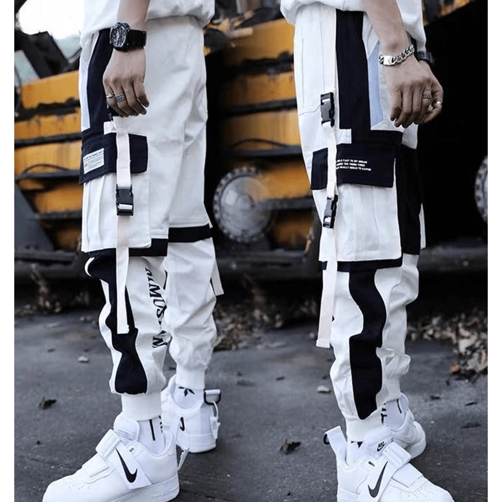 Black and White Patchwork Pants