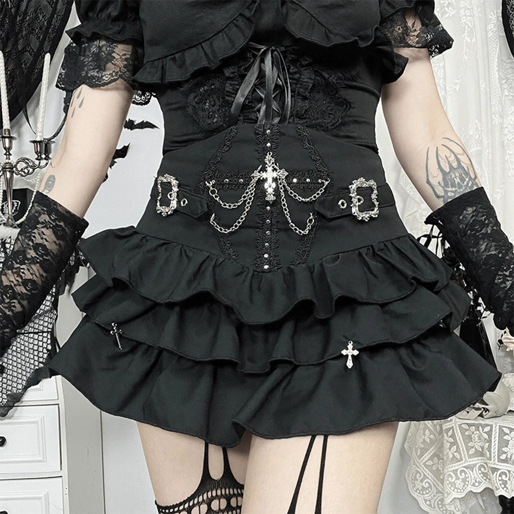High Waist Gothic Skirt