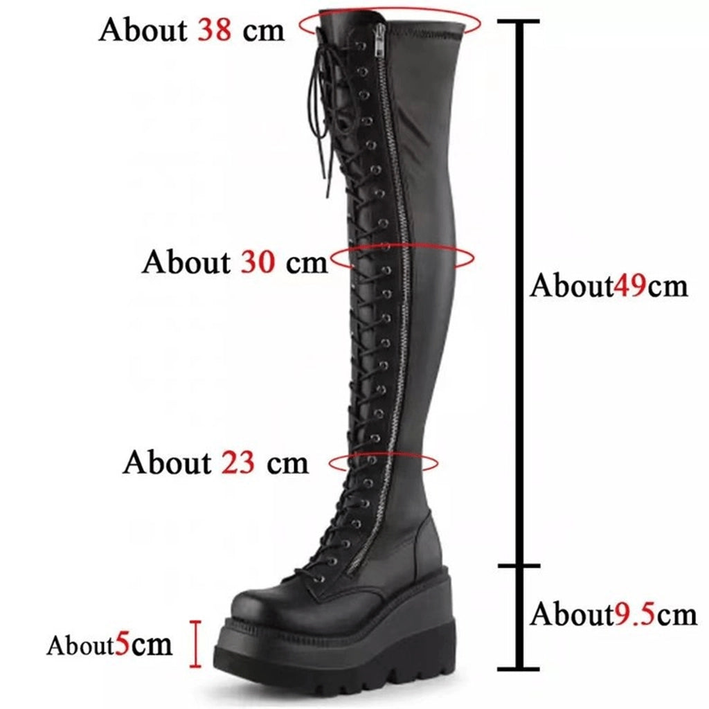 Gothic Thigh-High Boots