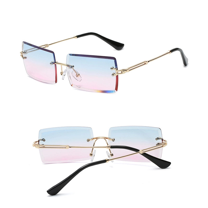Rimless Gradient Techwear Sunglasses