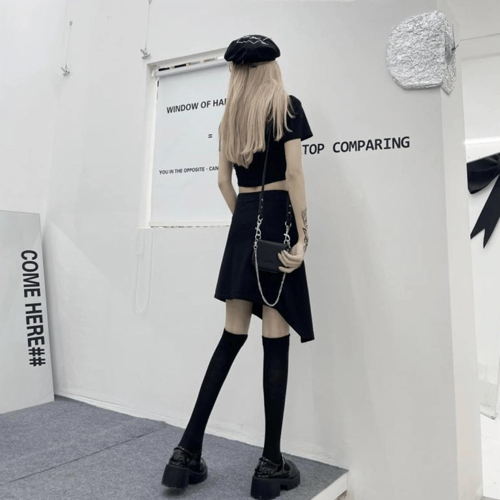 Asymmetrical Techwear Skirt