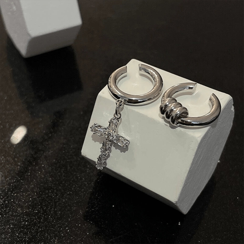 Crystal Cross Earrings