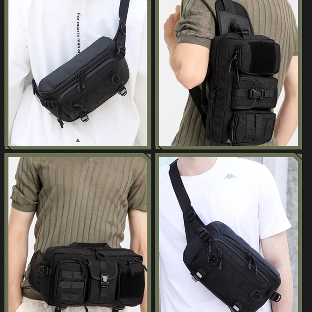 Crossbody Tech Bag with 11 Compartments