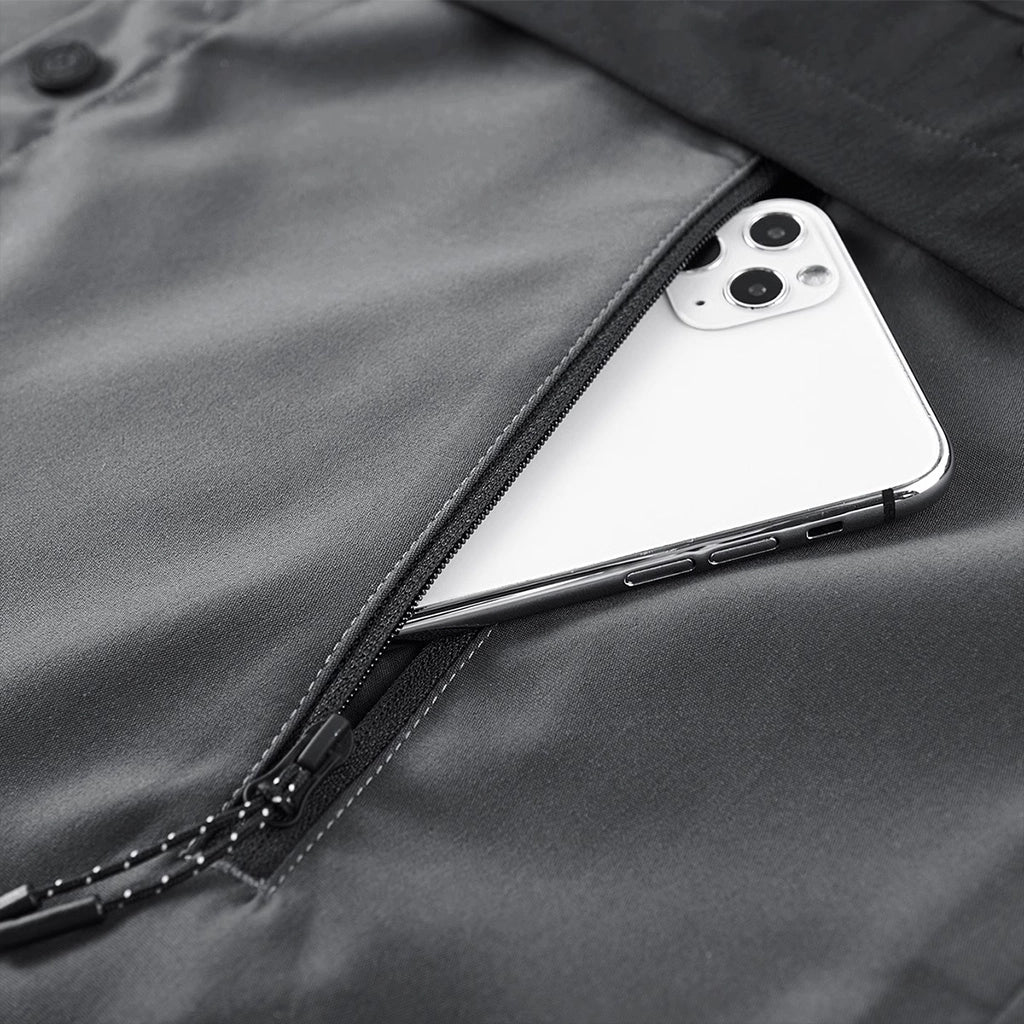 Dual-Layer Black Techwear Shirt