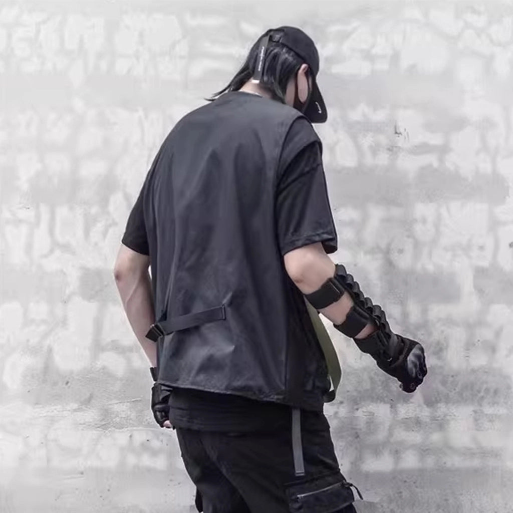 Techwear Vest with Olive Strap