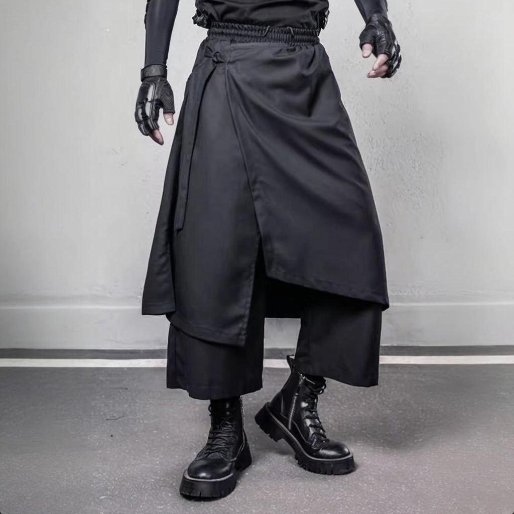 Multilayered Black Trousers