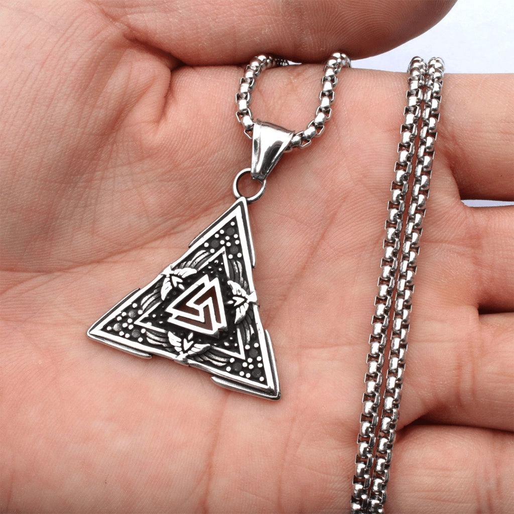 Valknut Triangle Necklace