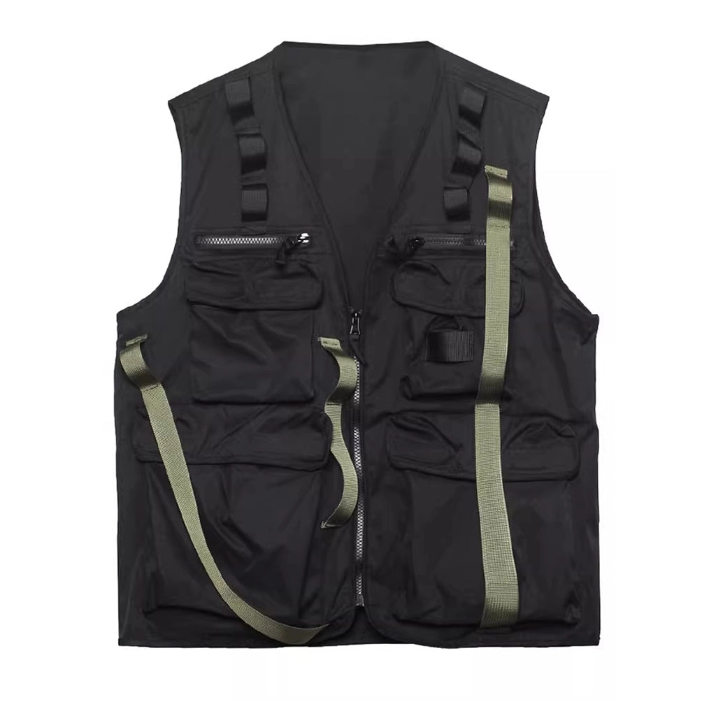 Techwear Vest with Olive Strap