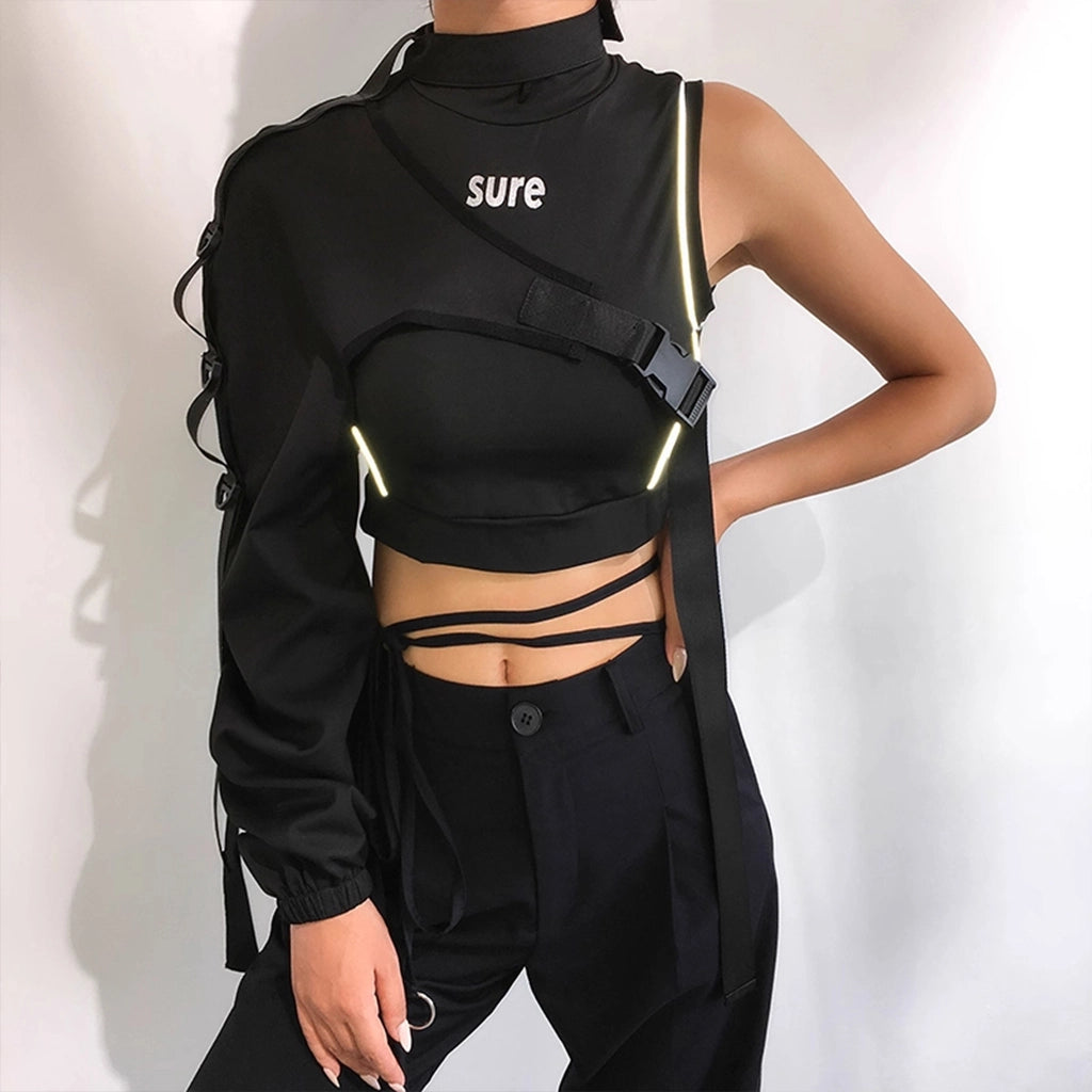 Tactical Buckle Crop Top